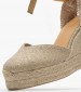 Women Espadrilles Chiara Gold Fabric Castaner