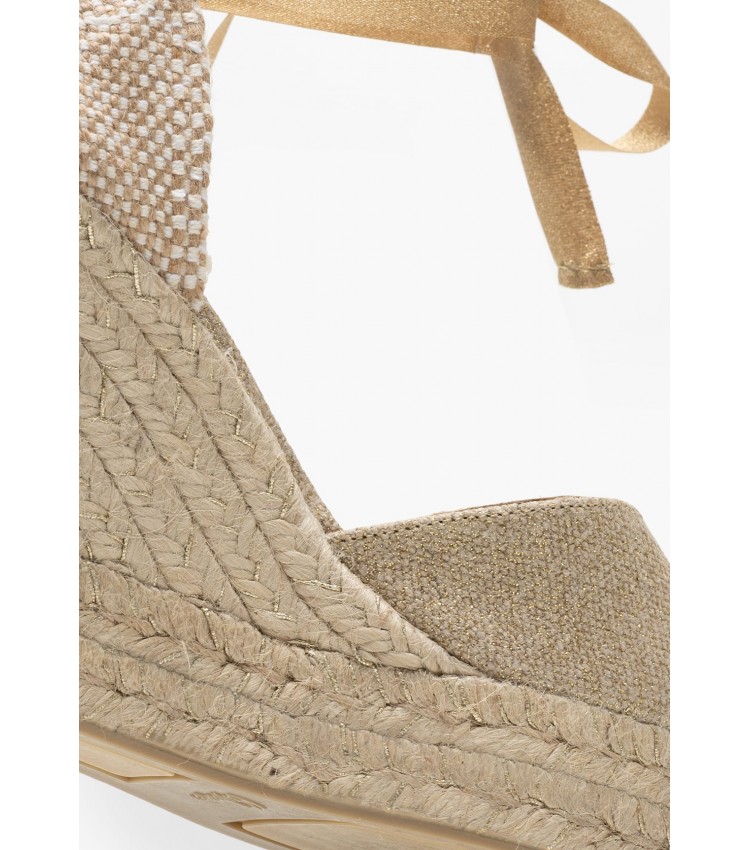 Women Espadrilles Chiara Gold Fabric Castaner