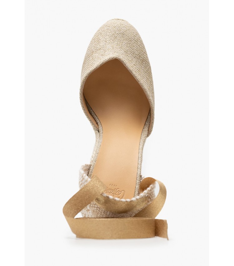 Women Espadrilles Chiara Gold Fabric Castaner