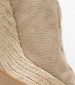 Women Platforms High Fatima2 Beige Fabric Castaner