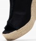 Women Platforms High Fatima Black Fabric Castaner