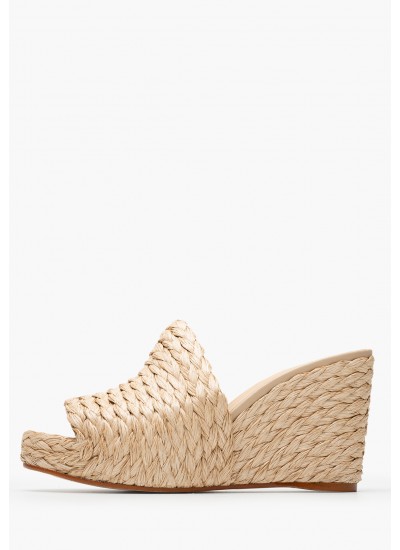 Women Platforms High Jenna Beige Mat Castaner