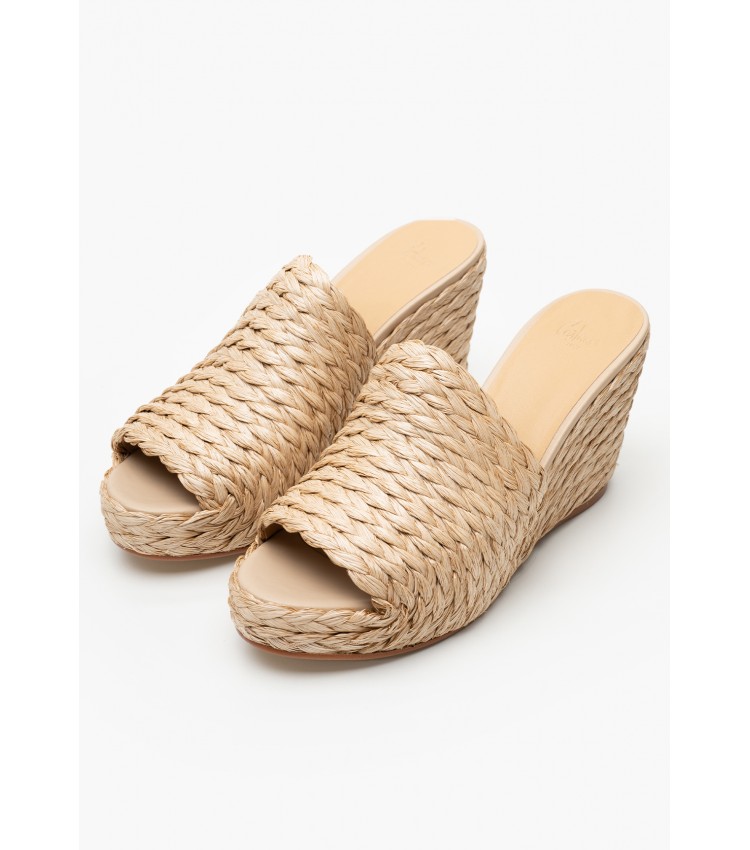 Women Platforms High Jenna Beige Mat Castaner