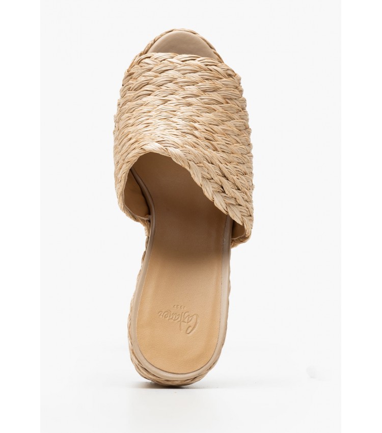 Women Platforms High Jenna Beige Mat Castaner