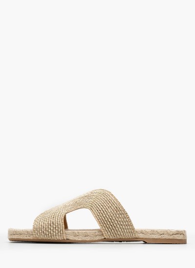 Women Espadrilles Becca Gold Fabric Castaner