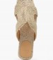 Women Flats Puri Gold Fabric Castaner