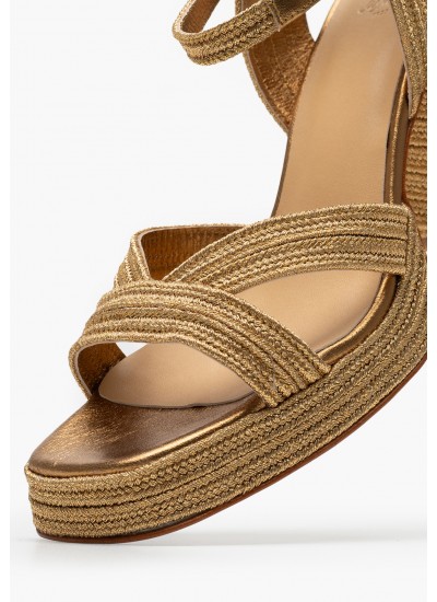 Women Sandals Valle Gold Mat Castaner